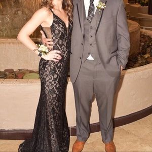 Black & Lace Prom Dress